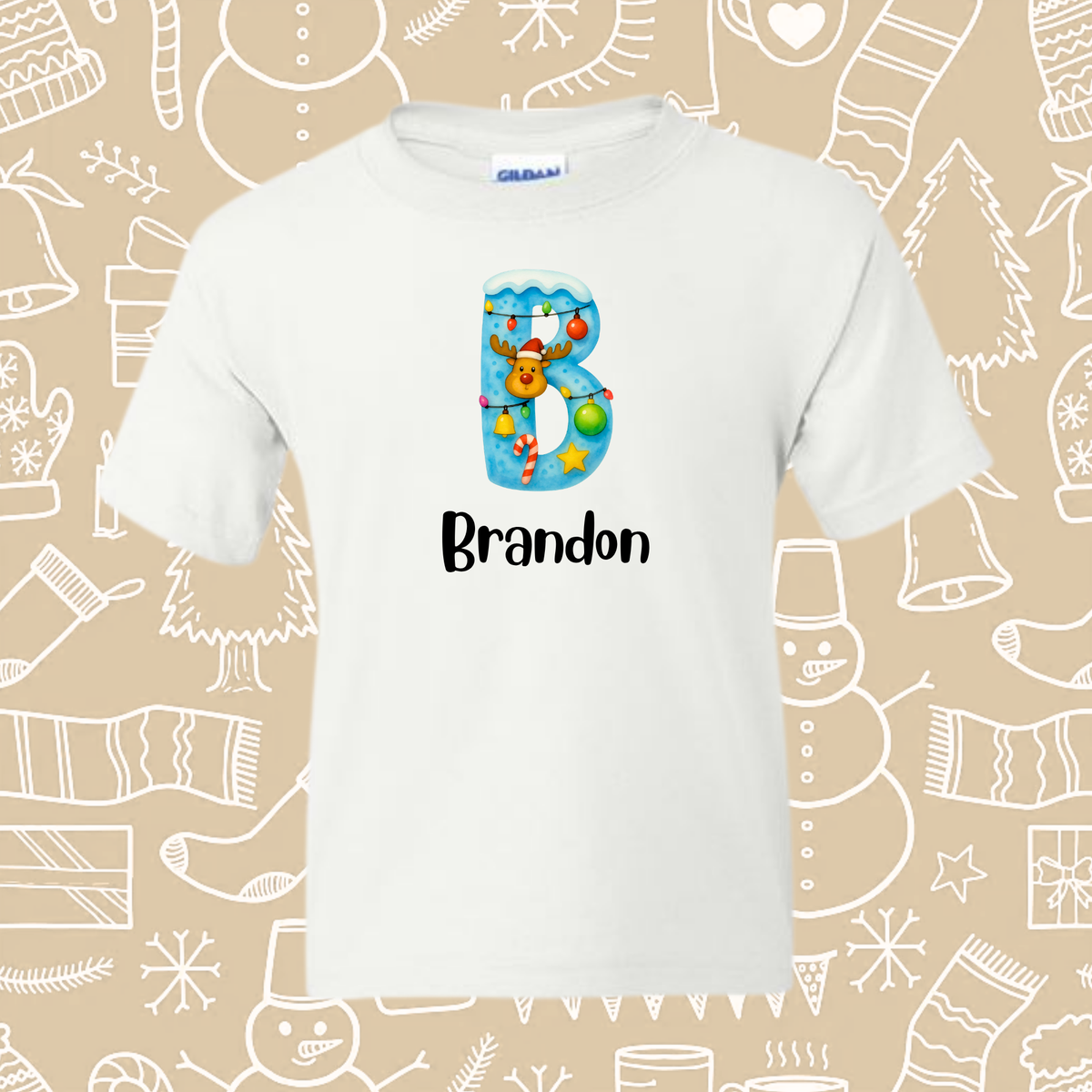 20 OPTIONS! - Youth Personalized Holiday Tee