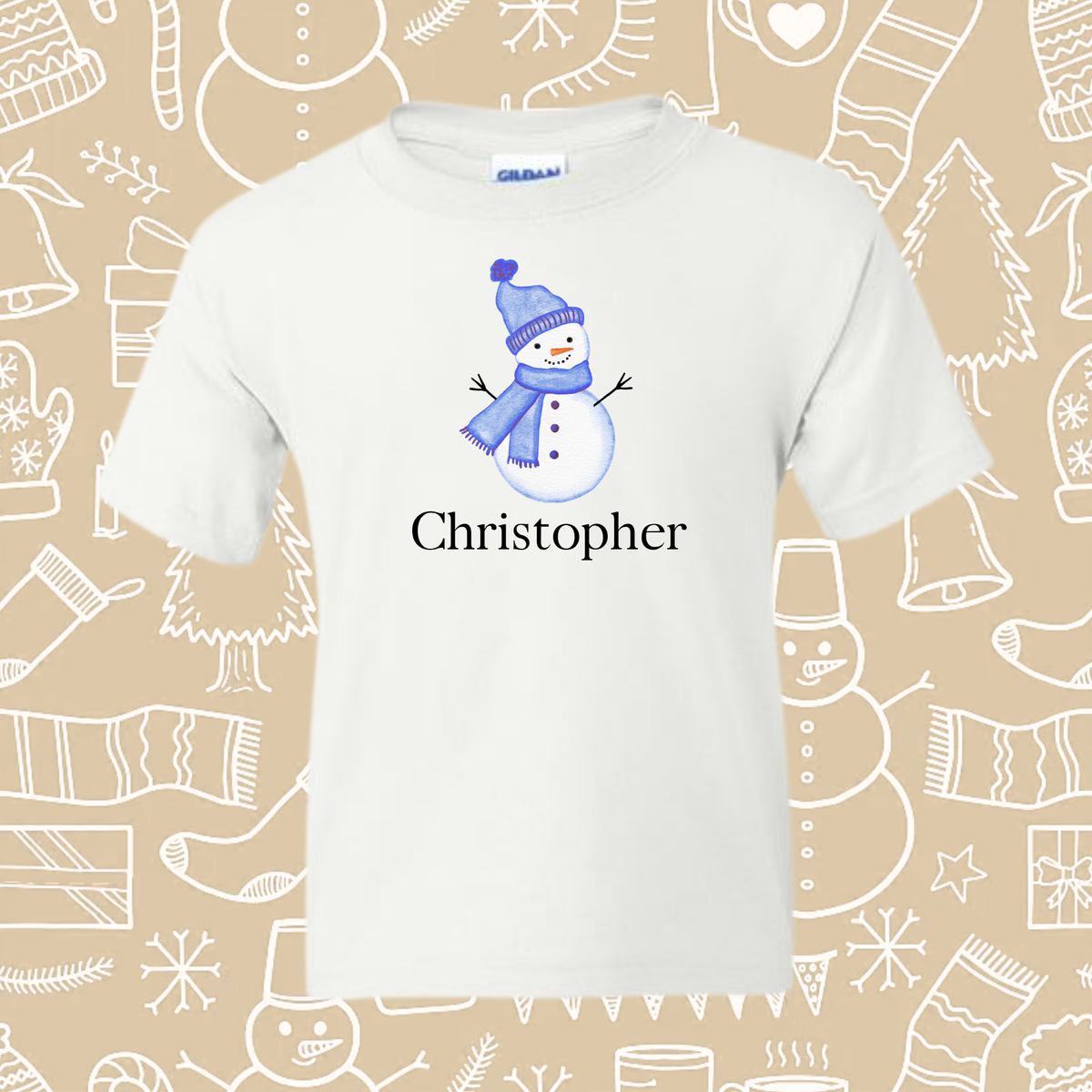 20 OPTIONS! - Youth Personalized Holiday Tee