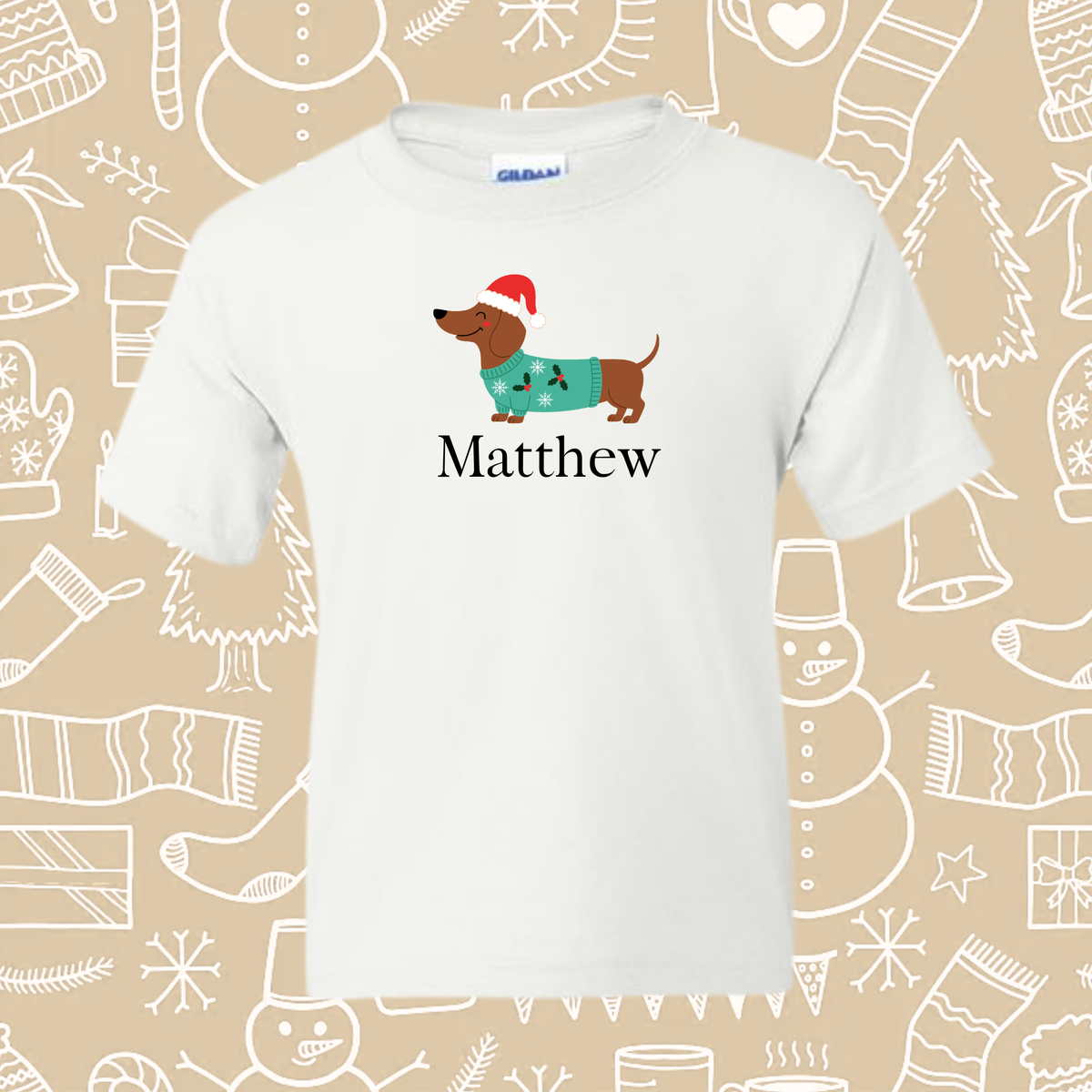 20 OPTIONS! - Youth Personalized Holiday Tee