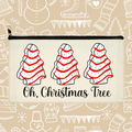 Christmas Tree Cakes Canvas Zipper Pouch