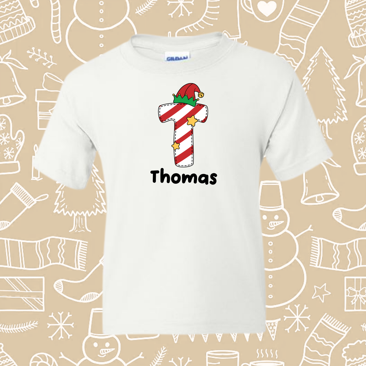 20 OPTIONS! - Youth Personalized Holiday Tee