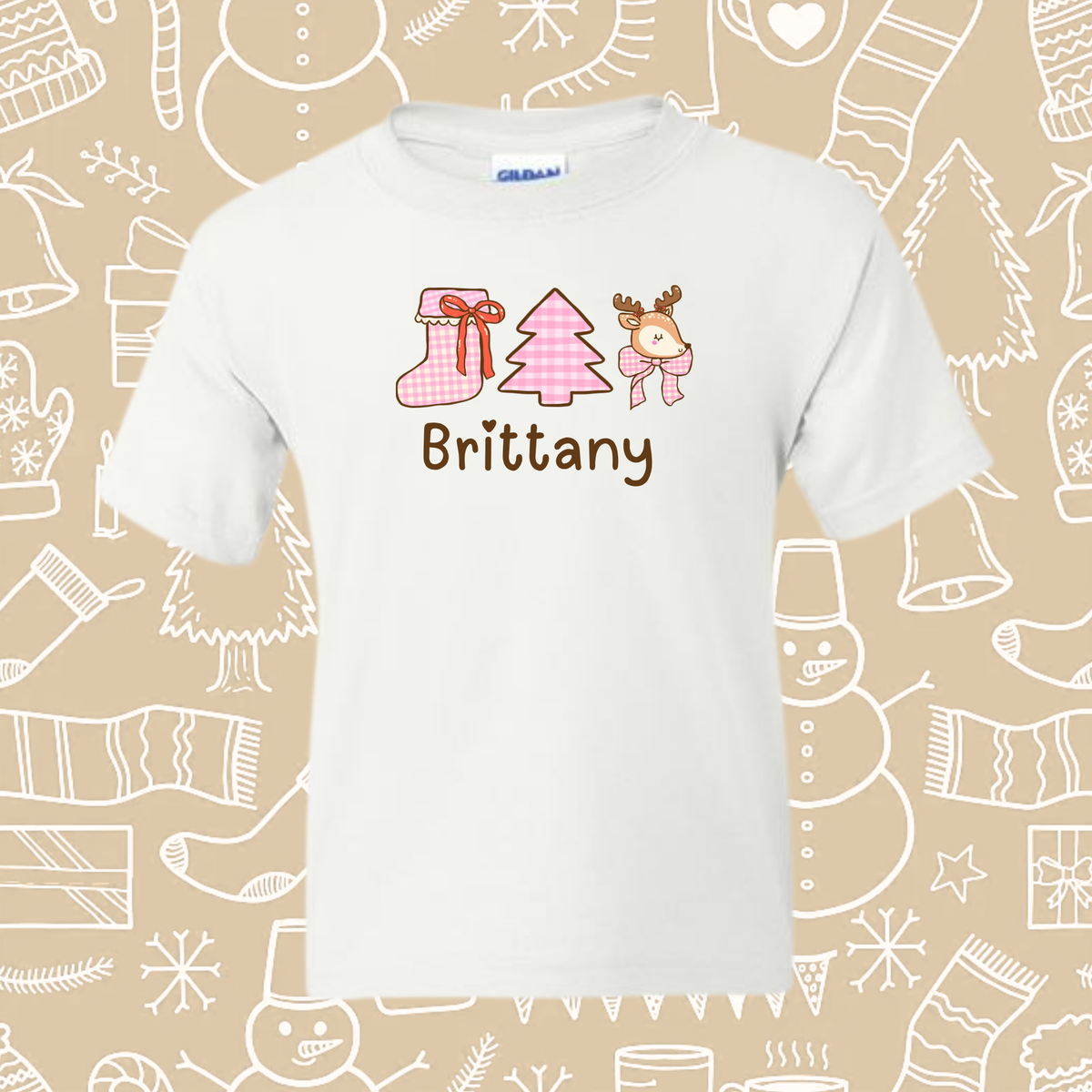 20 OPTIONS! - Youth Personalized Holiday Tee