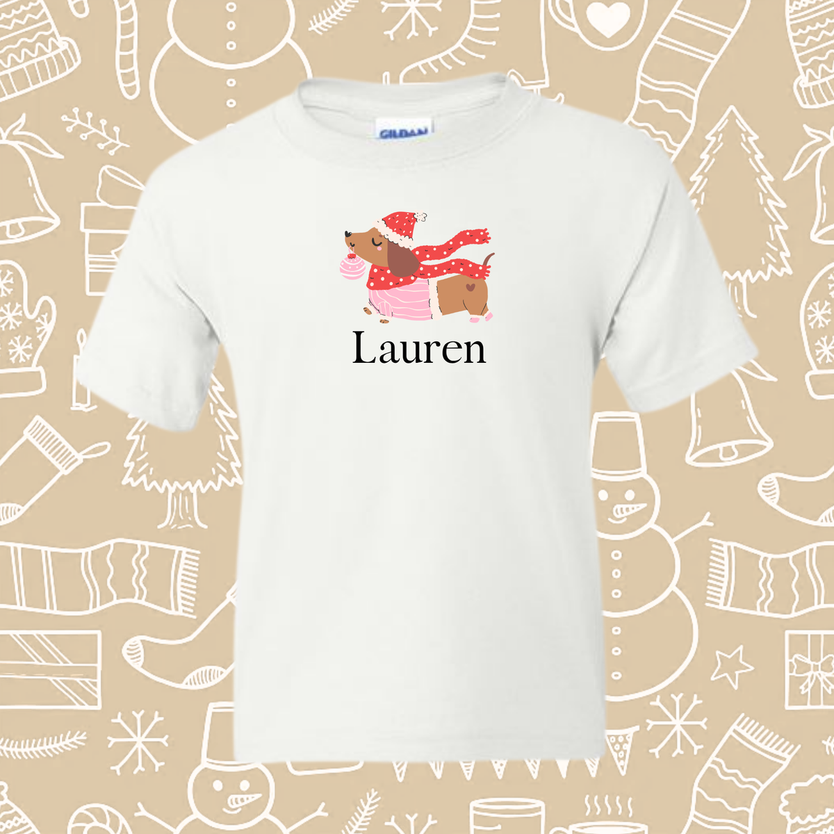 20 OPTIONS! - Youth Personalized Holiday Tee