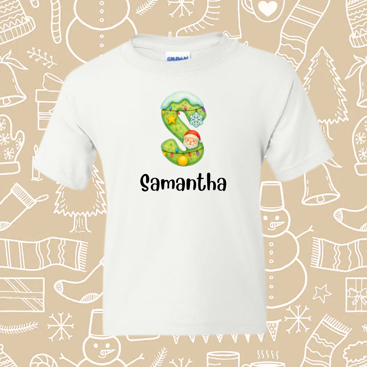 20 OPTIONS! - Youth Personalized Holiday Tee