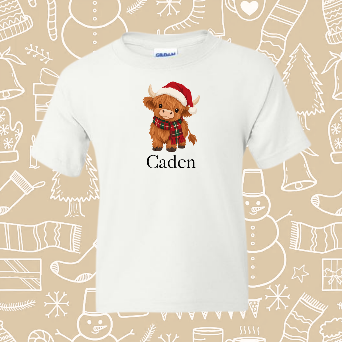 20 OPTIONS! - Youth Personalized Holiday Tee