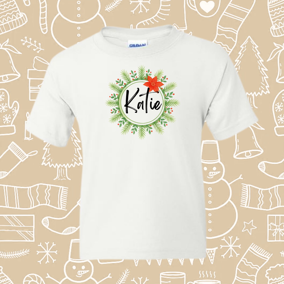 20 OPTIONS! - Youth Personalized Holiday Tee