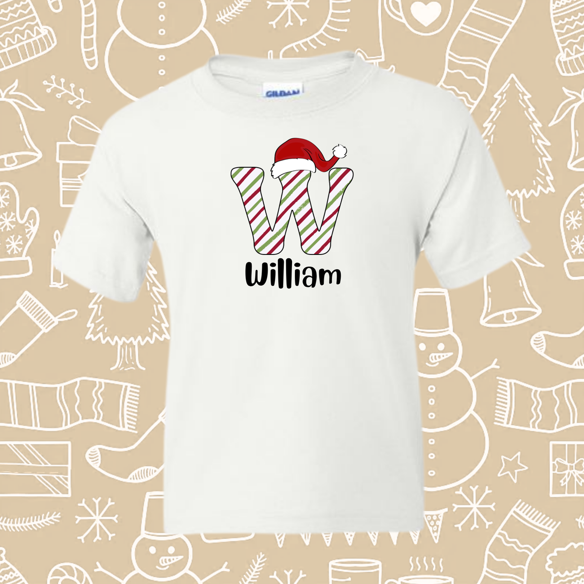 20 OPTIONS! - Youth Personalized Holiday Tee